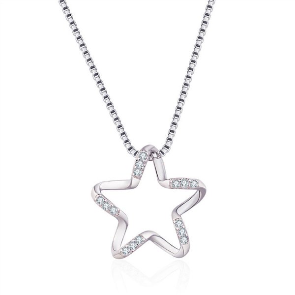 Pentagram Zircon XINGX Necklace Female Clavicle Chain